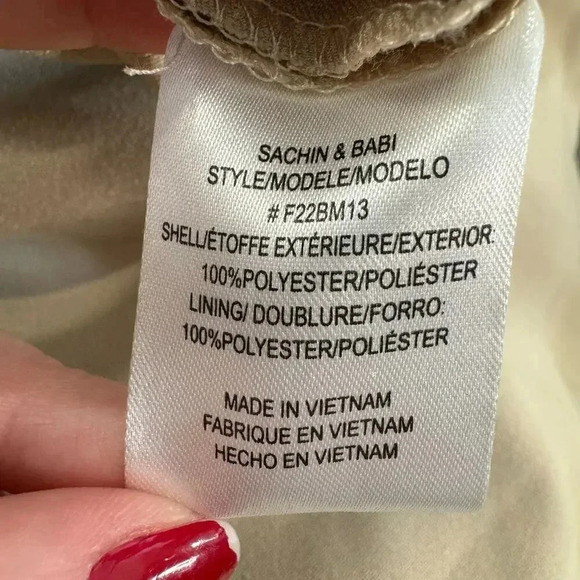 NWT SACHIN & BABI Anthropologie Stella Strapless Satin Gold Gown Coastal Size 6 - Picture 8 of 8